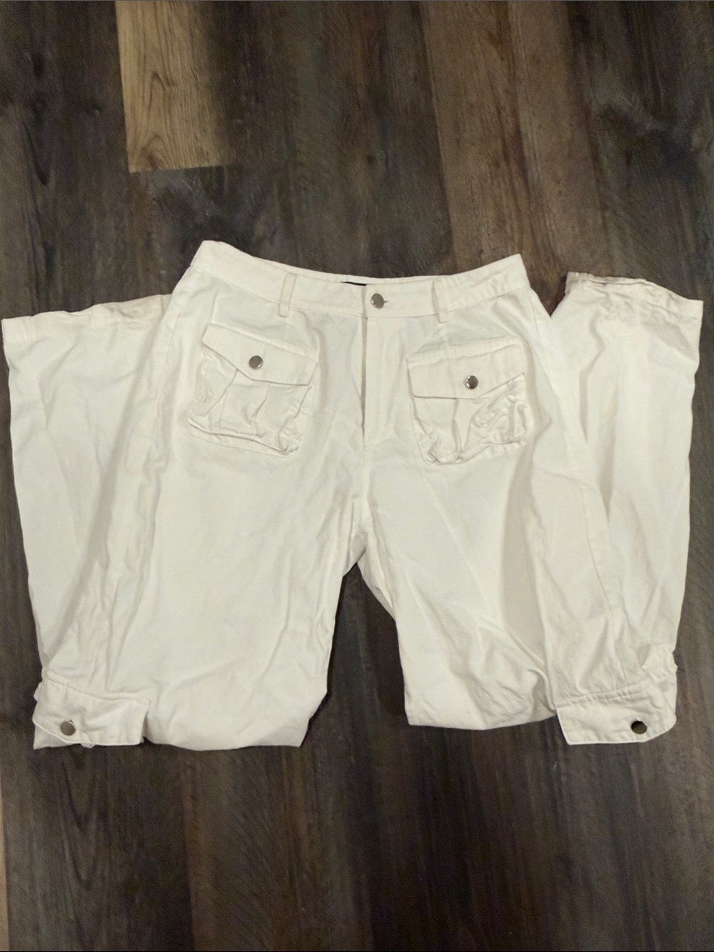 White Fox Boutique White Straight Leg Cargo Pants